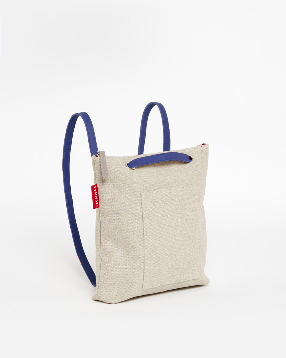 Beige CANVAS Small Tote Backpack