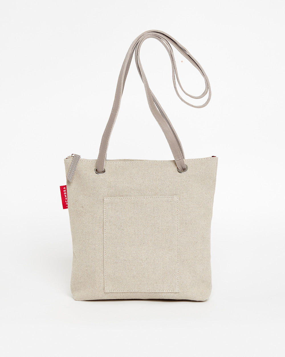 Beige CANVAS Small Tote Backpack