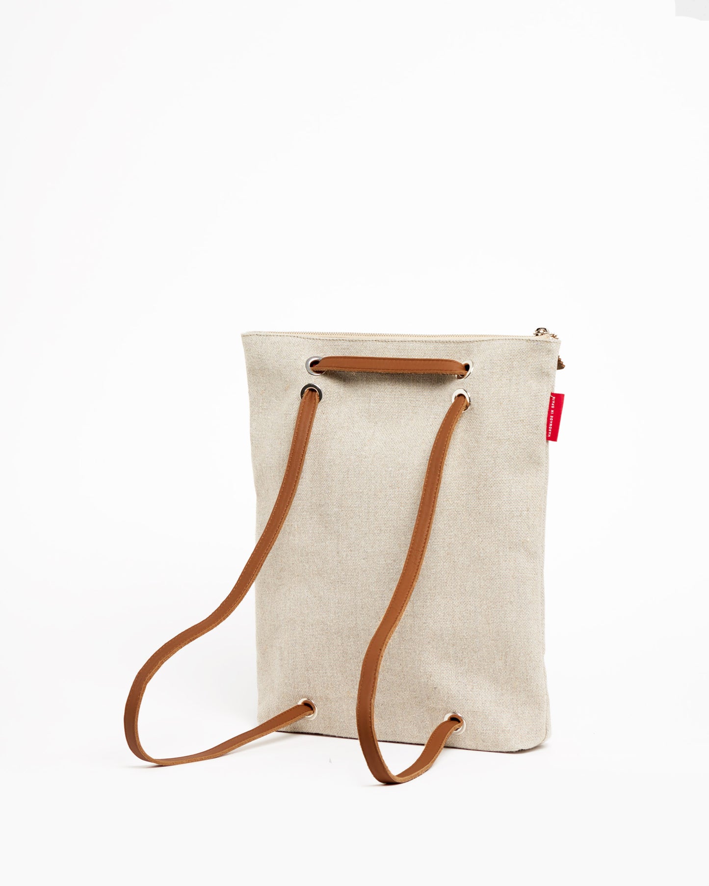 BEIGE CANVAS Backpack Bag