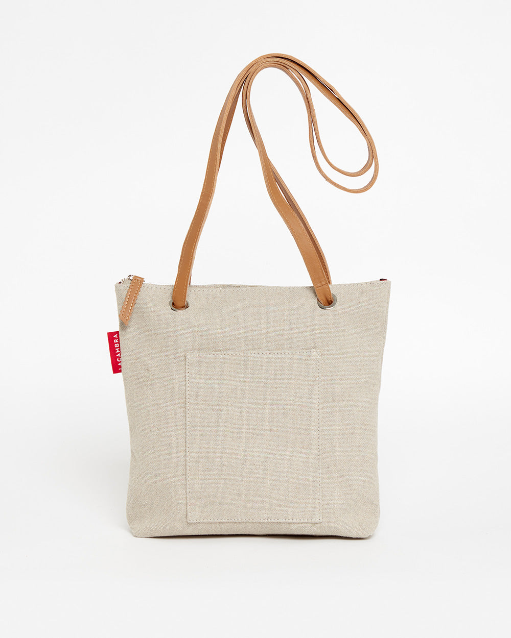 Beige CANVAS Small Tote Backpack