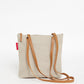 Beige CANVAS Small Tote Backpack