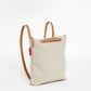 Beige CANVAS Small Tote Backpack