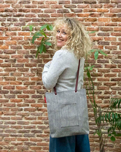 Bolso Mochila LONA GRIS